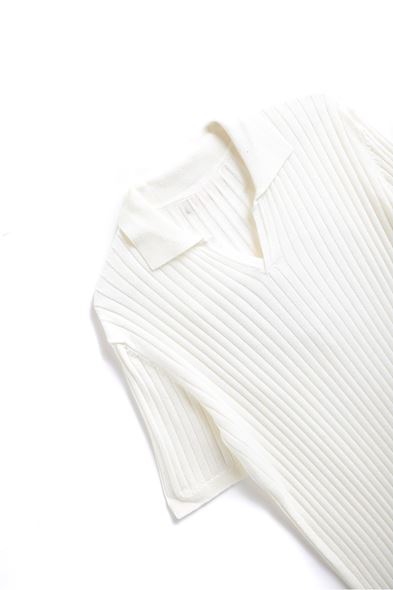 Toulon Beyaz Triko Tshirt