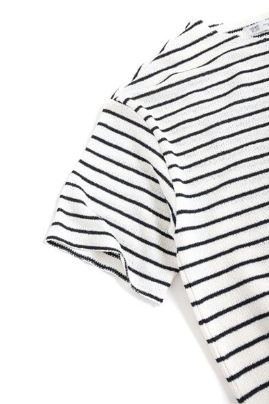 Jodhpur Siyah Çizgili Beyaz Triko Tshirt