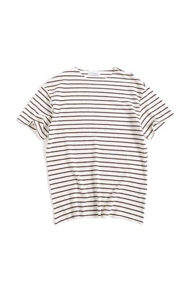 Jodhpur Kahve Çizgili Beyaz Triko Tshirt