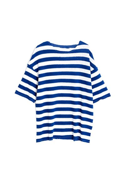 Bisbee Mavi Çizgili Triko Tshirt