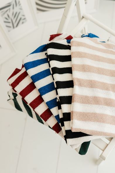 Bisbee Mavi Çizgili Triko Tshirt