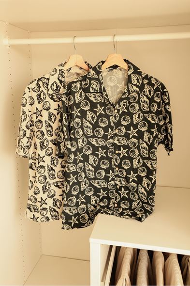 Girona Siyah Kısa Kollu Gömlek  