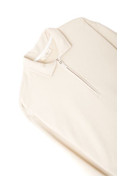 Sheffield Fermuarlı Bej Sweatshirt