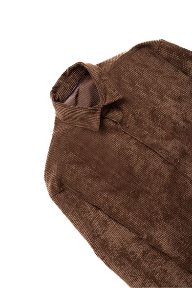 Bochnia Kalın Fitilli Kahve Kadife Gömlek