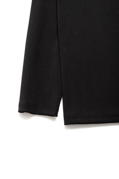 Lugano Siyah Polo Yaka Uzun Kollu Tshirt