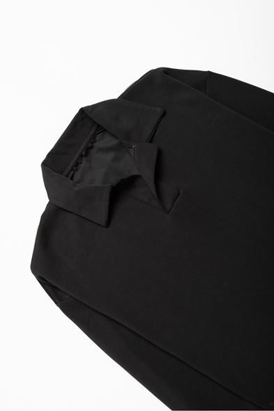 Lugano Siyah Polo Yaka Uzun Kollu Tshirt