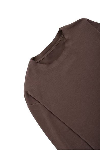Lozan Kahve Uzun Kollu Erkek Tshirt