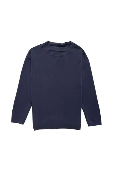 Lozan Lacivert Uzun Kollu Erkek Tshirt