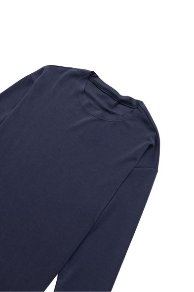 Lozan Lacivert Uzun Kollu Tshirt