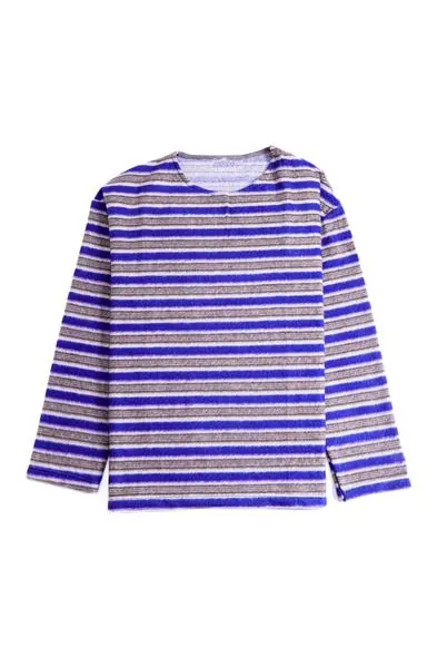 Lesnoy Mavi Kahve Pelüş Erkek Sweatshirt
