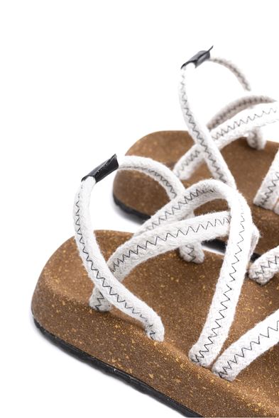 Lykia Beyaz Sandalet