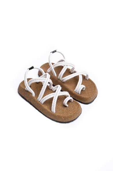 Lykia Beyaz Sandalet