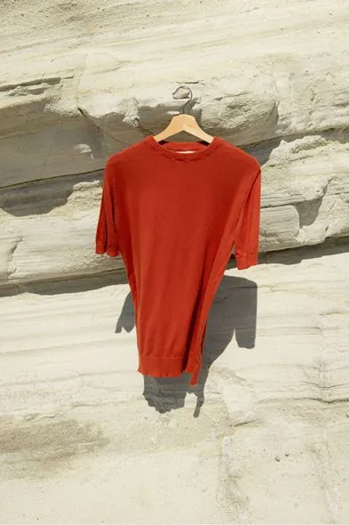 Briss Kiremit Bisiklet Yaka %100 Pamuk Triko Erkek Tshirt