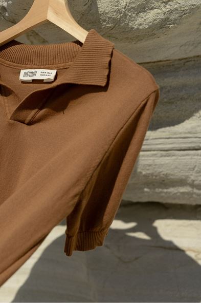 Alten Kahve Polo Yaka Triko Tshirt