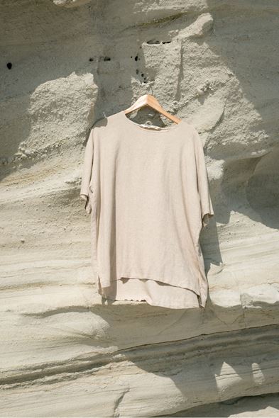 Rio Bej Oversize Keten Tshirt
