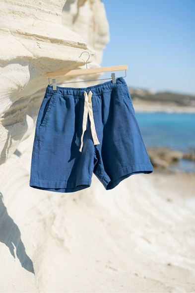 Phaselis Mavi %100 Pamuk Şort