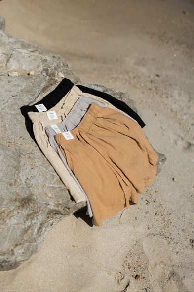 Ibiza Siyah Keten Şort