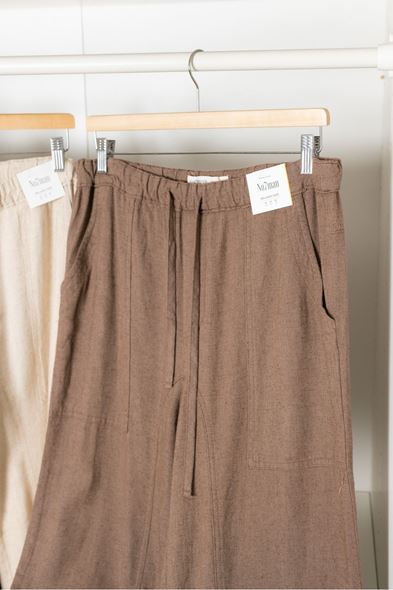 Rodos Kahve Keten Pantolon