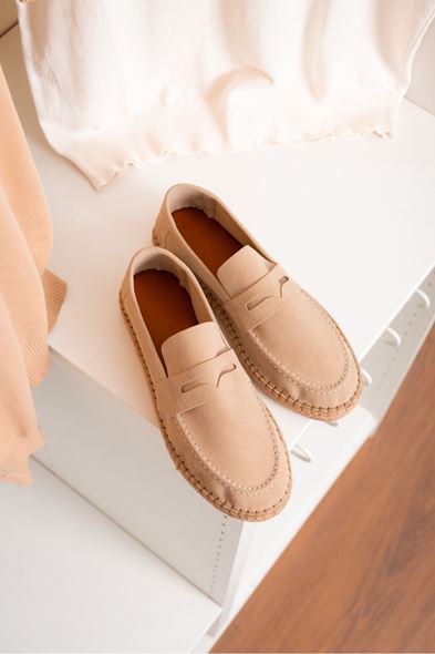 Kovra Bej Loafer Espadril