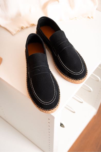 Kovra Siyah Loafer Espadril