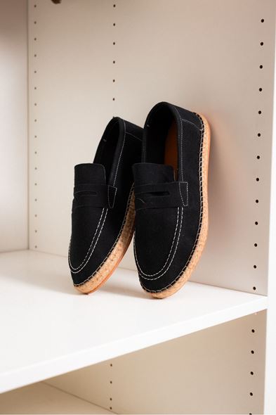 Kovra Siyah Loafer Espadril