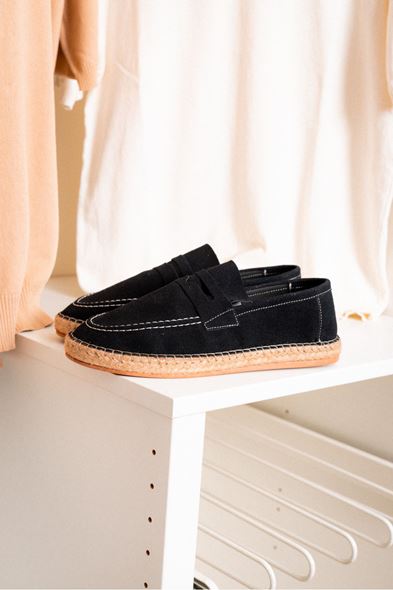 Kovra Siyah Loafer Espadril
