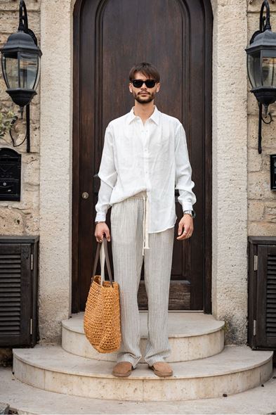 Velato Beyaz Oversize Lyocell Gömlek