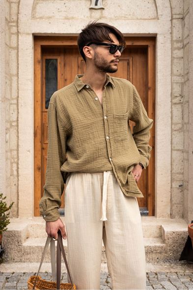 Mikonos Haki Gömlek