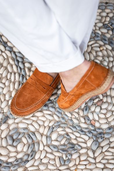 Minoa Şeftali Loafer Süet Hakiki Deri Erkek Espadril
