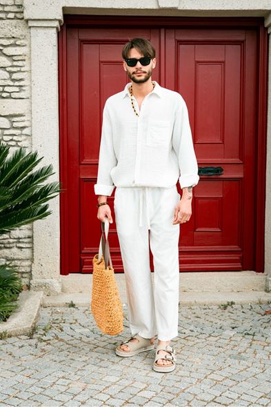 Mores Beyaz Pantolon