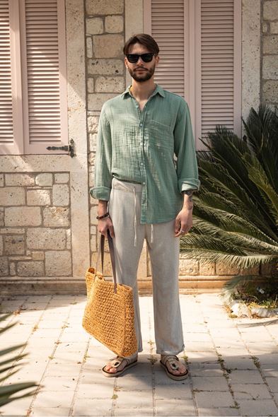 Mikonos Deniz Yeşili Gömlek