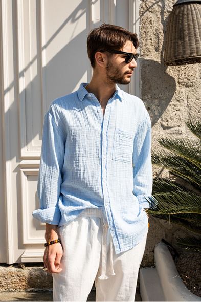 Mikonos Açık Mavi Gömlek