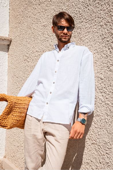 Granada Uzun Kollu Beyaz Gömlek