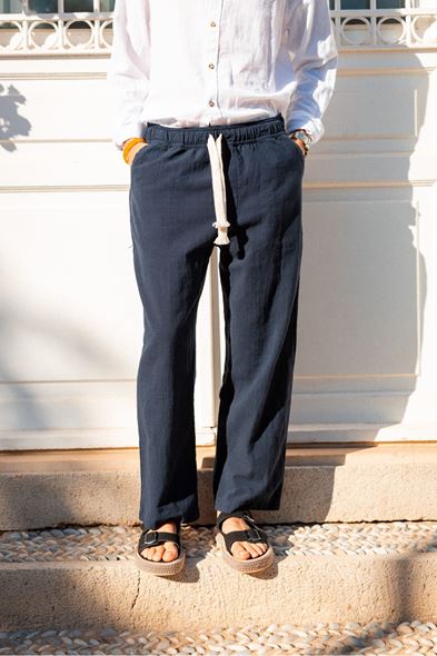 Mores Lacivert %100 Pamuk Pantolon