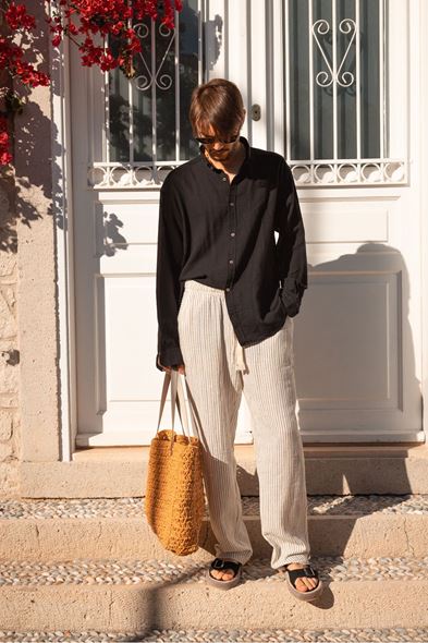 Granada Uzun Kollu Siyah Gömlek