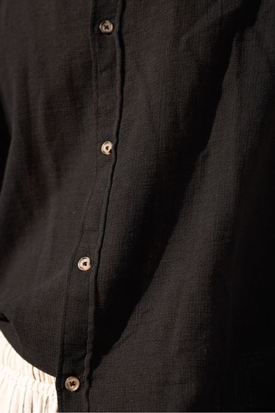 Granada Uzun Kollu Siyah Gömlek
