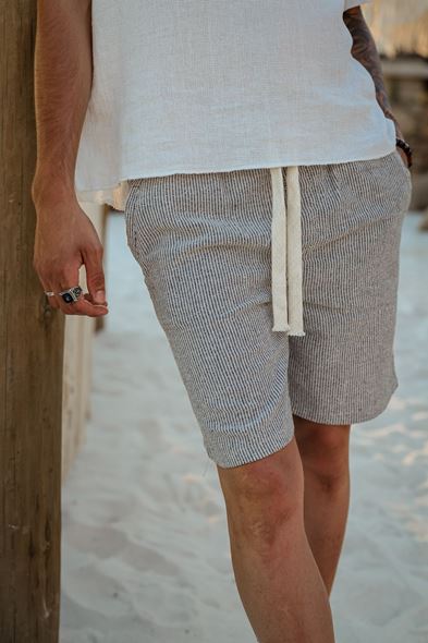 Arte Siyah Çizgili Şort