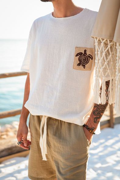 Michelangelo Beyaz Tshirt