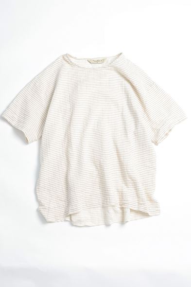 Huston Duble Size Kahve Çizgili T-shirt 