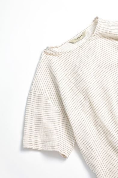 Huston Duble Size Kahve Çizgili T-shirt 
