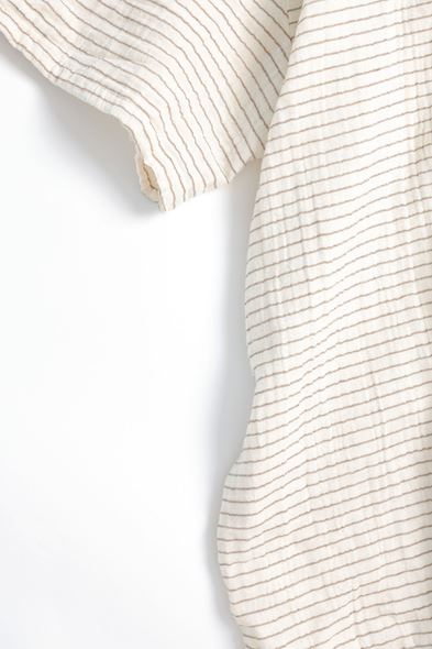 Huston Duble Size Kahve Çizgili T-shirt 