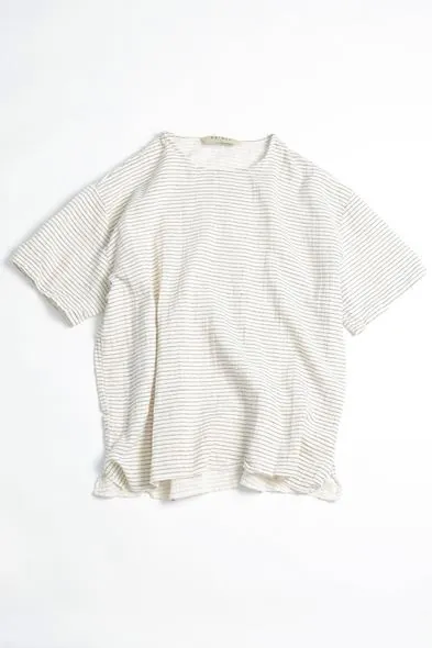 Huston Duble Size Siyah Çizgili %100 Pamuk Erkek T-shirt