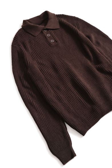 Montal Kahve Polo Yaka Kazak