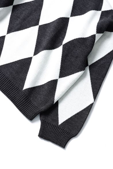 Erison Antrasit Beyaz Duble Loose Dilimli Kazak