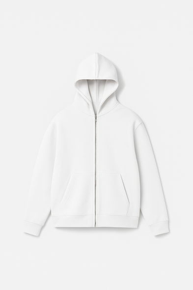 Finvar Beyaz Kapüşonlu Sweat