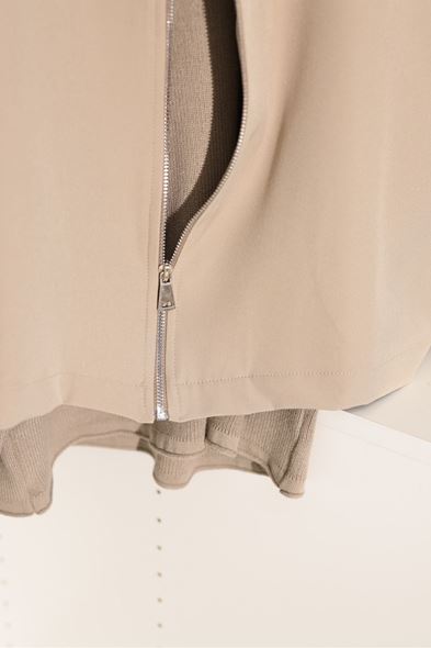 Greyhart Bej Fermuarlı Ceket