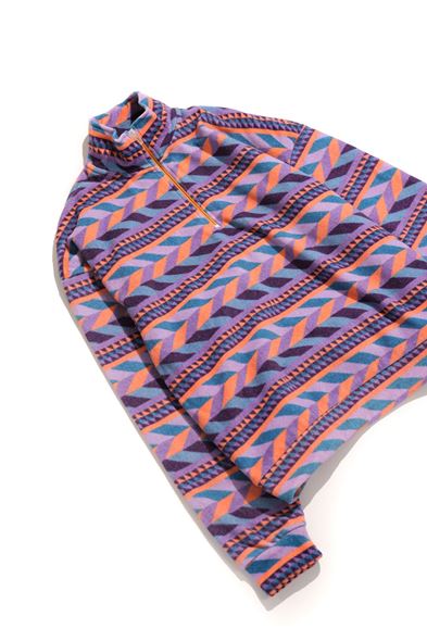 Oaken Mor Etnik Desenli Polar Sweat