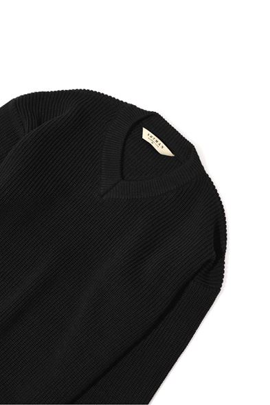 Evolan Siyah V Yaka Duble Loose Kazak