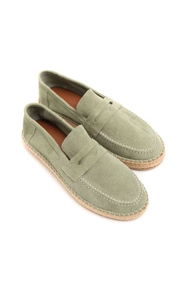 Minoa Avokado Loafer Süet Deri Espadril