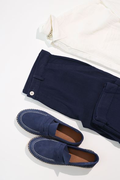 Maren Beyaz Lacivert Kombin